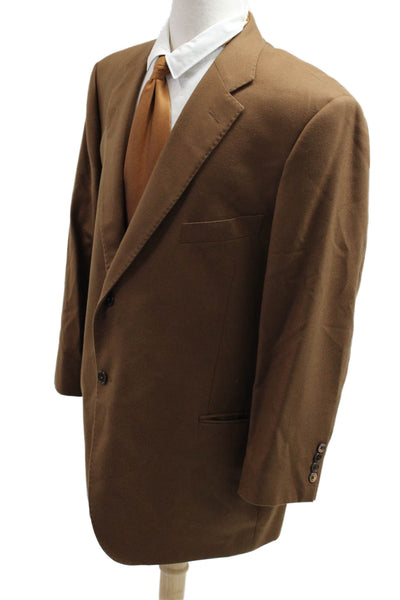 Napoli Di Nordstrom Mens Cashmere Brown Suit Jacket Button Classic Size 48