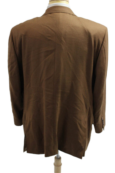 Napoli Di Nordstrom Mens Cashmere Brown Suit Jacket Button Classic Size 48