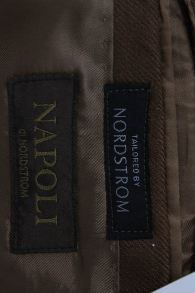 Napoli Di Nordstrom Mens Cashmere Brown Suit Jacket Button Classic Size 48