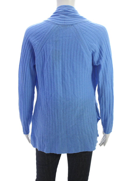 Alashan Womens 100% Cashmere Striped Cardigan Blue Long Sleeve Designer Size XS