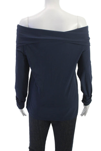 Porto Womens Dark Blue Long Sleeve Top Polyester Elastane Size 1