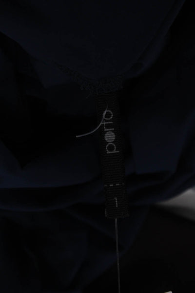 Porto Womens Dark Blue Long Sleeve Top Polyester Elastane Size 1