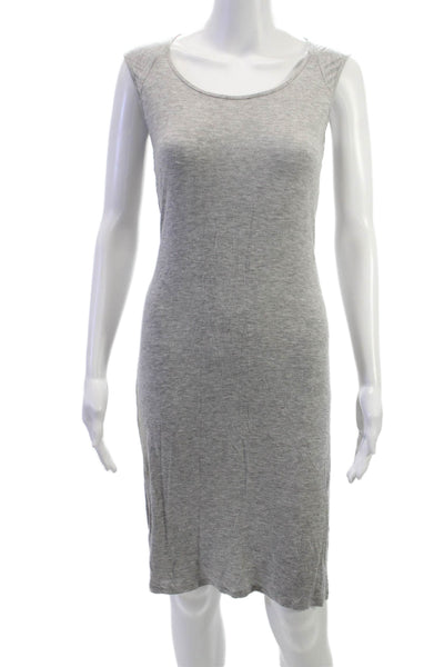 Michael Stars Womens Sheath Tank Dress Gray Sleeveless Long Size XS