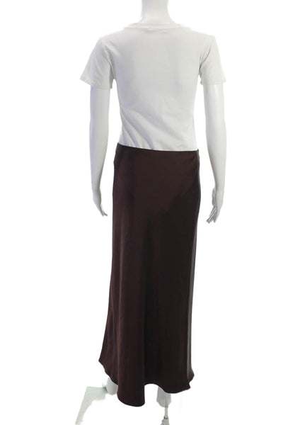 Zara Women Maxi Straight Pencil Skirt Brown Size S