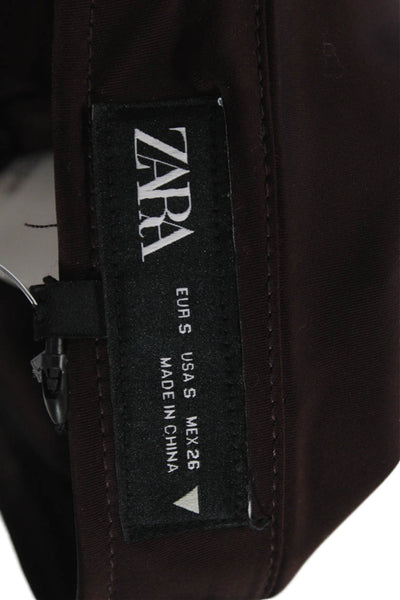 Zara Women Maxi Straight Pencil Skirt Brown Size S