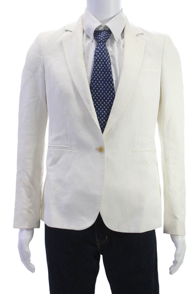 Joseph Mens Classic White Ramie Cotton Blazer Long Sleeve Size 42