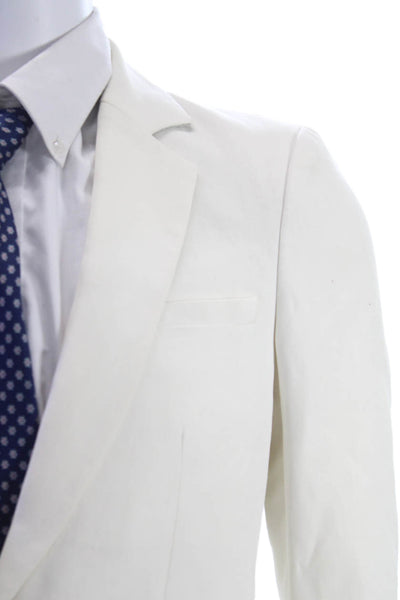Joseph Mens Classic White Ramie Cotton Blazer Long Sleeve Size 42