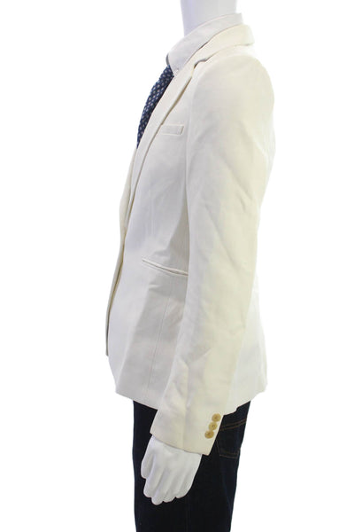 Joseph Mens Classic White Ramie Cotton Blazer Long Sleeve Size 42