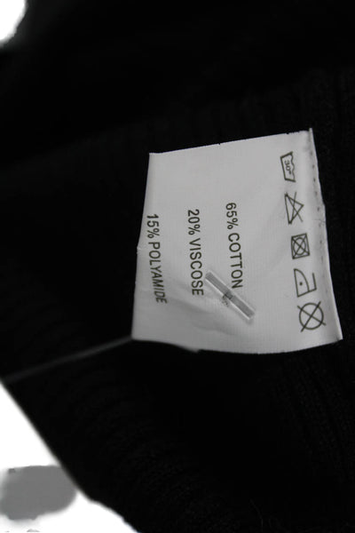 Brandy Melville Women Cropped High Neck Tank Black Size One Size