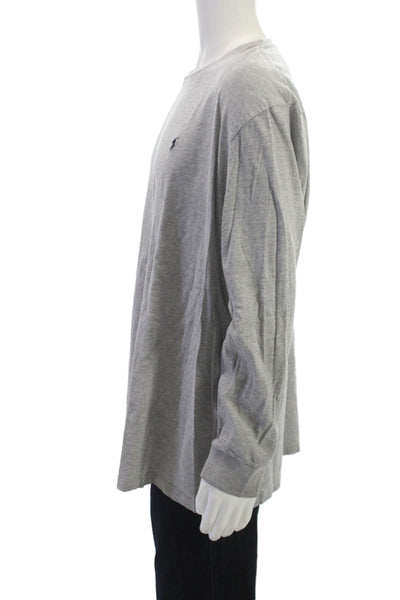 Polo Ralph Lauren Men Gray Cotton Crewneck Long Sleeve T-Shirt Size 2XL