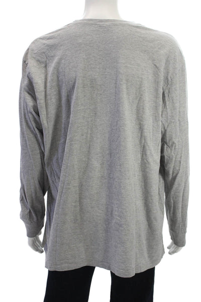 Polo Ralph Lauren Men Gray Cotton Crewneck Long Sleeve T-Shirt Size 2XL