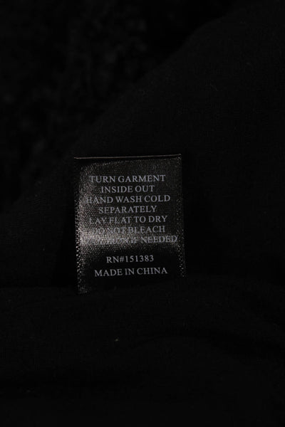 Current Air Women Black Straight Pencil Skirt Metallic Blend Knee Length Size S