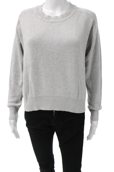 One Grey Day Womens Gray Crew Neck Pullover Sweater Long Sleeve Size M
