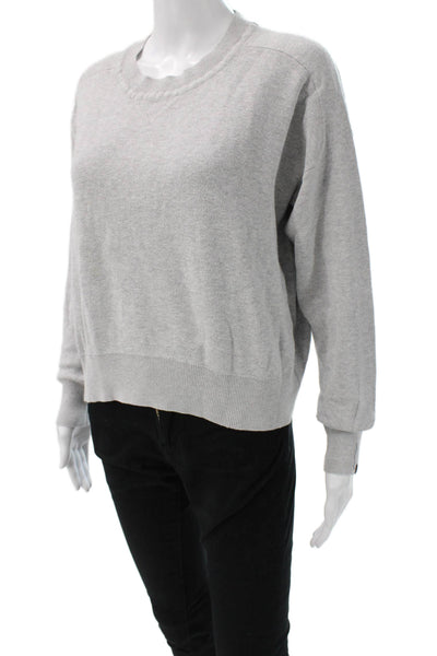 One Grey Day Womens Gray Crew Neck Pullover Sweater Long Sleeve Size M