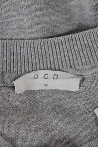 One Grey Day Womens Gray Crew Neck Pullover Sweater Long Sleeve Size M