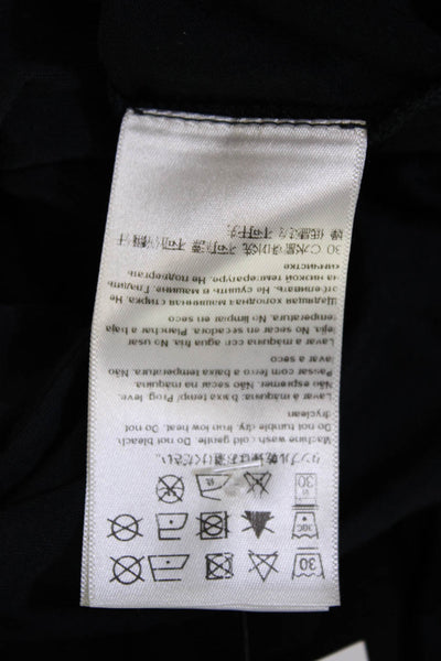 Escada Sport Womens Black Viscose Blend Long Sleeve Blouse Round Neck Size S