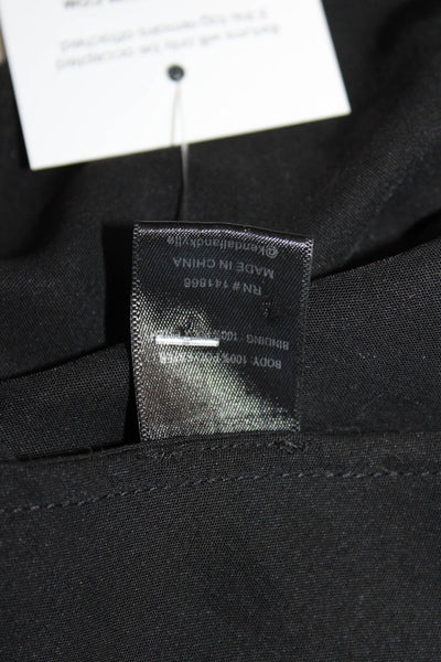 Kendall + Kylie Womens Cropped Camisole Black Sleeveless Button Size M