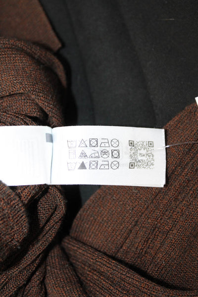 Zara Unisex Brown Striped Viscose Cardigan Long Sleeve Size S