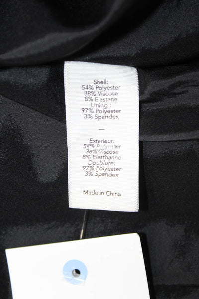Elizabeth & James Womens Bodycon Sheath Dress Black Mid-Calf Crew Neck Size 0
