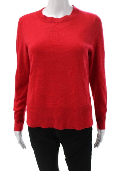 J Crew Unisex Red Cashmere Pullover Sweater Crewneck Long Sleeve Size S