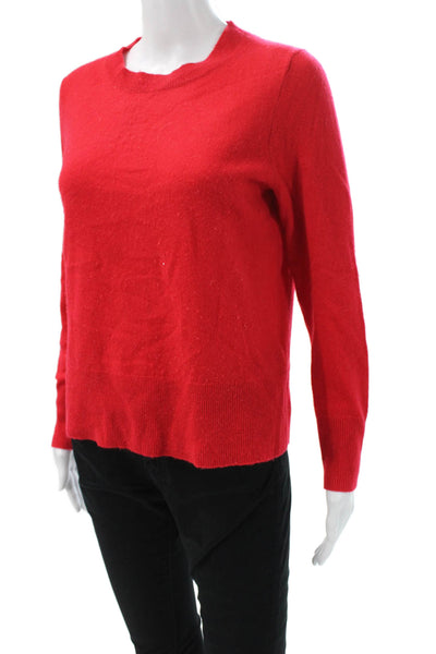 J Crew Unisex Red Cashmere Pullover Sweater Crewneck Long Sleeve Size S