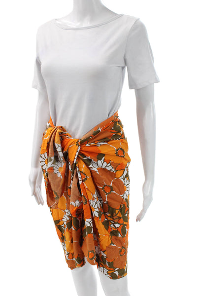 Faithfull The Brand Women Wrap Floral Rayon Swimwear Size XS