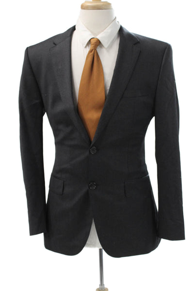 Boss Hugo Boss Mens Dark Gray 2 Piece Suit Jacket Size 38