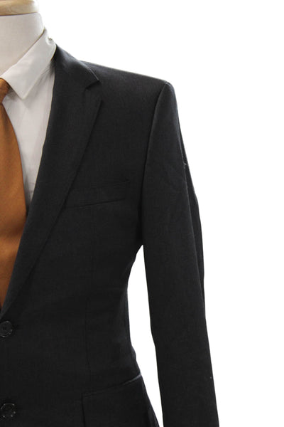 Boss Hugo Boss Mens Dark Gray 2 Piece Suit Jacket Size 38