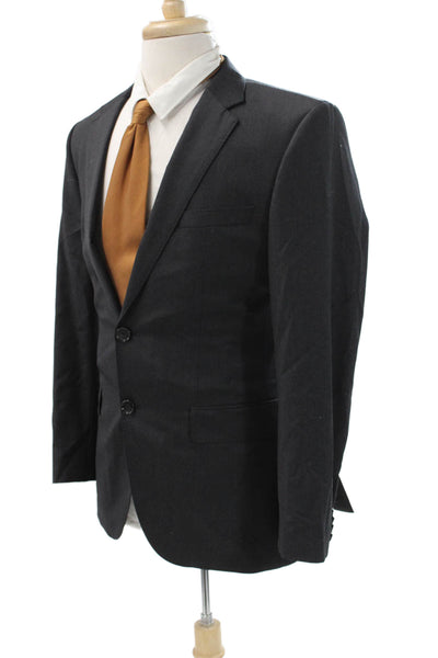 Boss Hugo Boss Mens Dark Gray 2 Piece Suit Jacket Size 38