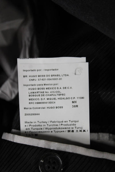 Boss Hugo Boss Mens Dark Gray 2 Piece Suit Jacket Size 38