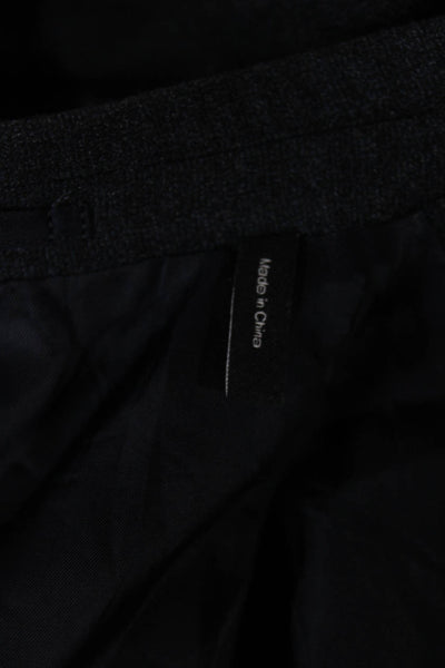 Theory Mens Dark Blue Wool Blazer Button Solid Classic Size 40