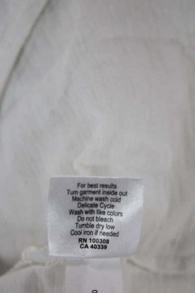 Peter Millar Mens Short Sleeve Collared Knit Polo Shirt White Cotton Size Small