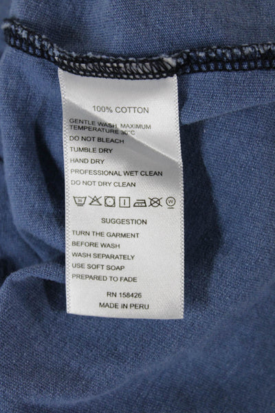 Leonard Frisbie Mens Button Front Long Sleeve Collared Shirt Blue Size Small