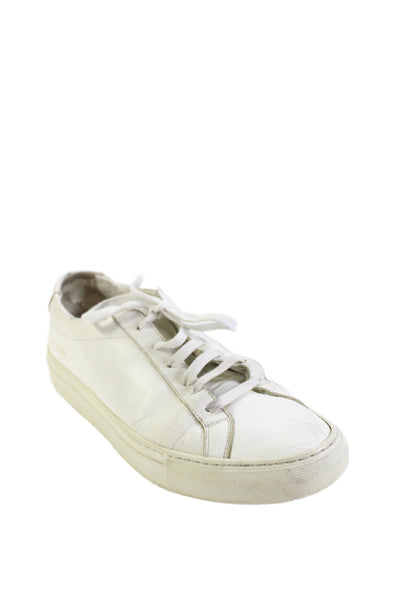 Common Projects Womens Leather Lace Up Walking Sneakers White Size 10