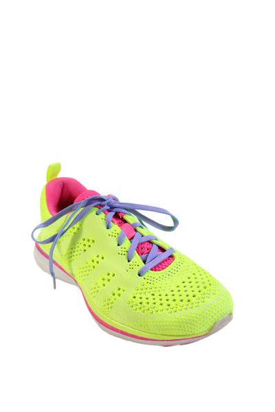 APL: Athletic Propulsion Labs Womens Neon Mesh Athletic Sneakers Yellow Size 6.5