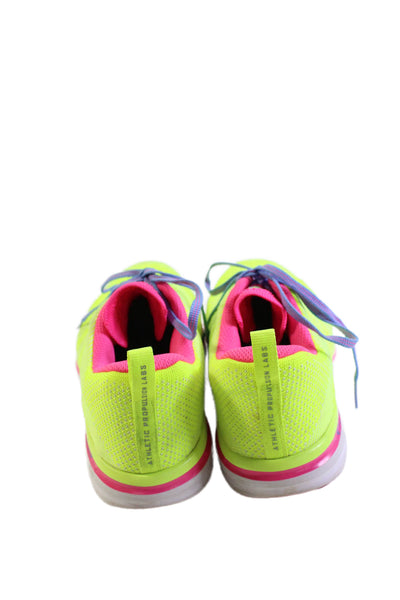 APL: Athletic Propulsion Labs Womens Neon Mesh Athletic Sneakers Yellow Size 6.5