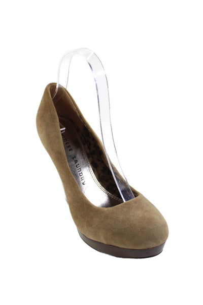 Chinese Laundry Womens Suede Platform High Heels Brown Size 6.5