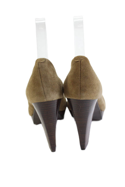 Chinese Laundry Womens Suede Platform High Heels Brown Size 6.5