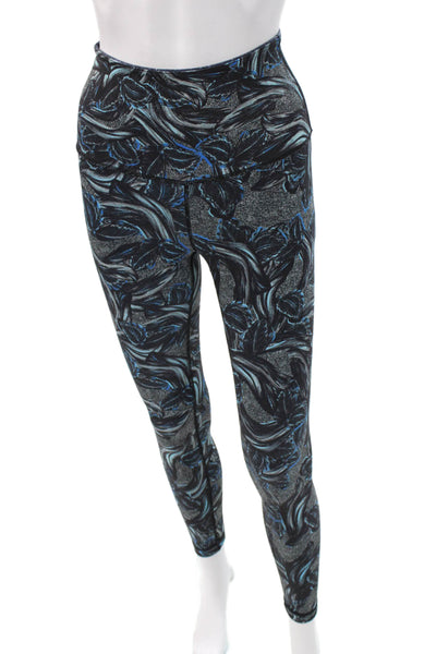 With Womens Ankle Floral Black Polyester Blend Leggings Size XS