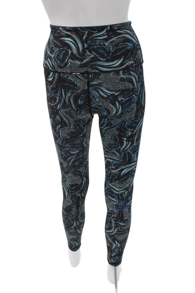 With Womens Ankle Floral Black Polyester Blend Leggings Size XS
