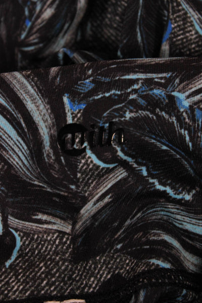 With Womens Ankle Floral Black Polyester Blend Leggings Size XS