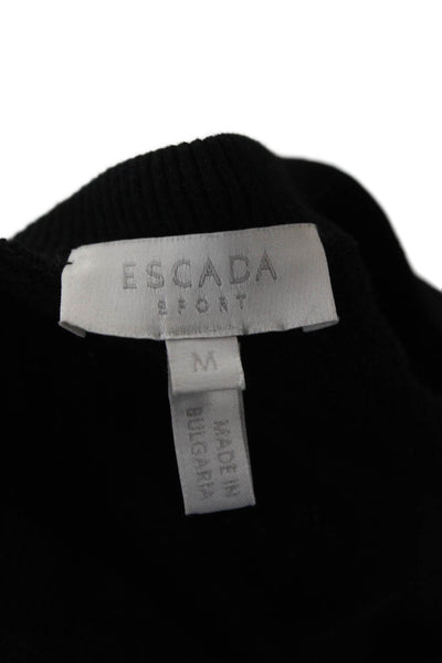 Escada Sport Unisex Check Crew Neck Pullover Sweater Black Size M