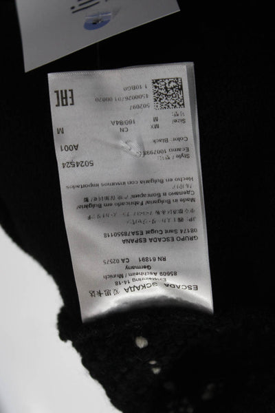 Escada Sport Unisex Check Crew Neck Pullover Sweater Black Size M