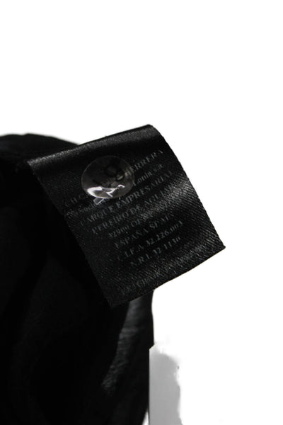 CH Carolina Herrera Women Black High Neck Sleeveless Blouse Button Up Size 10