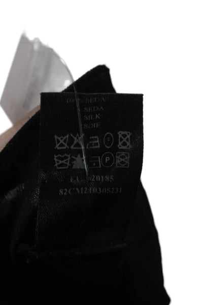CH Carolina Herrera Women Black High Neck Sleeveless Blouse Button Up Size 10