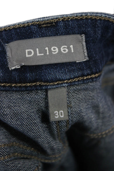 DL1961 Womens Bootcut Cropped Dark Blue High Rise Jeans Size 30