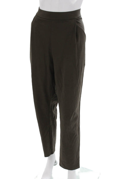 Eileen Fisher Womens Cropped Ankle Pants Brown Size M
