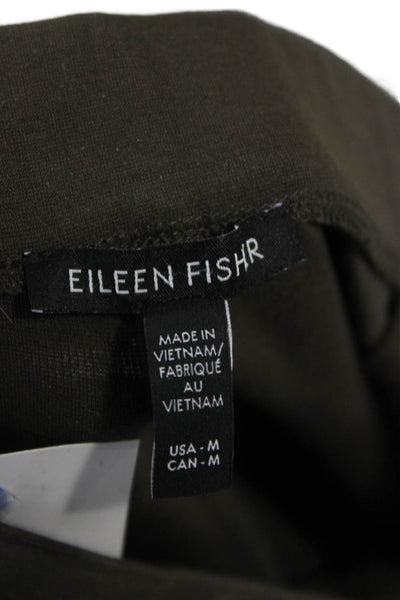 Eileen Fisher Womens Cropped Ankle Pants Brown Size M