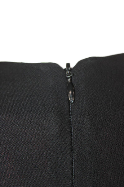 Adam Selman Womens Bodycon Sheath Dress Black Wool Long Sleeve Size 2
