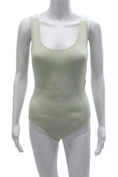 Toccin Womens One Piece Beach Scoop Neck Sleeveless Green Size XS